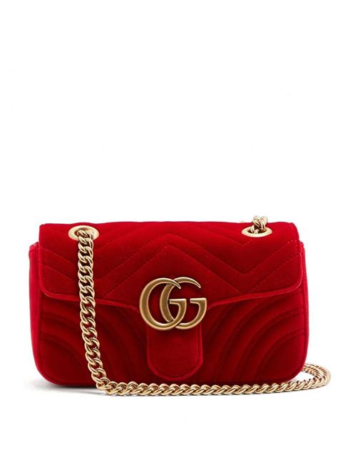 gucci bag velvet red|gucci quilted shoulder bag.